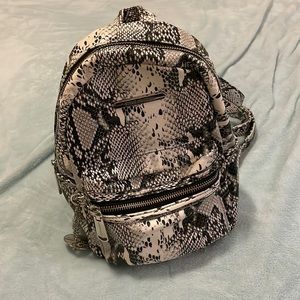 Steve Madden, mini snake print backpack